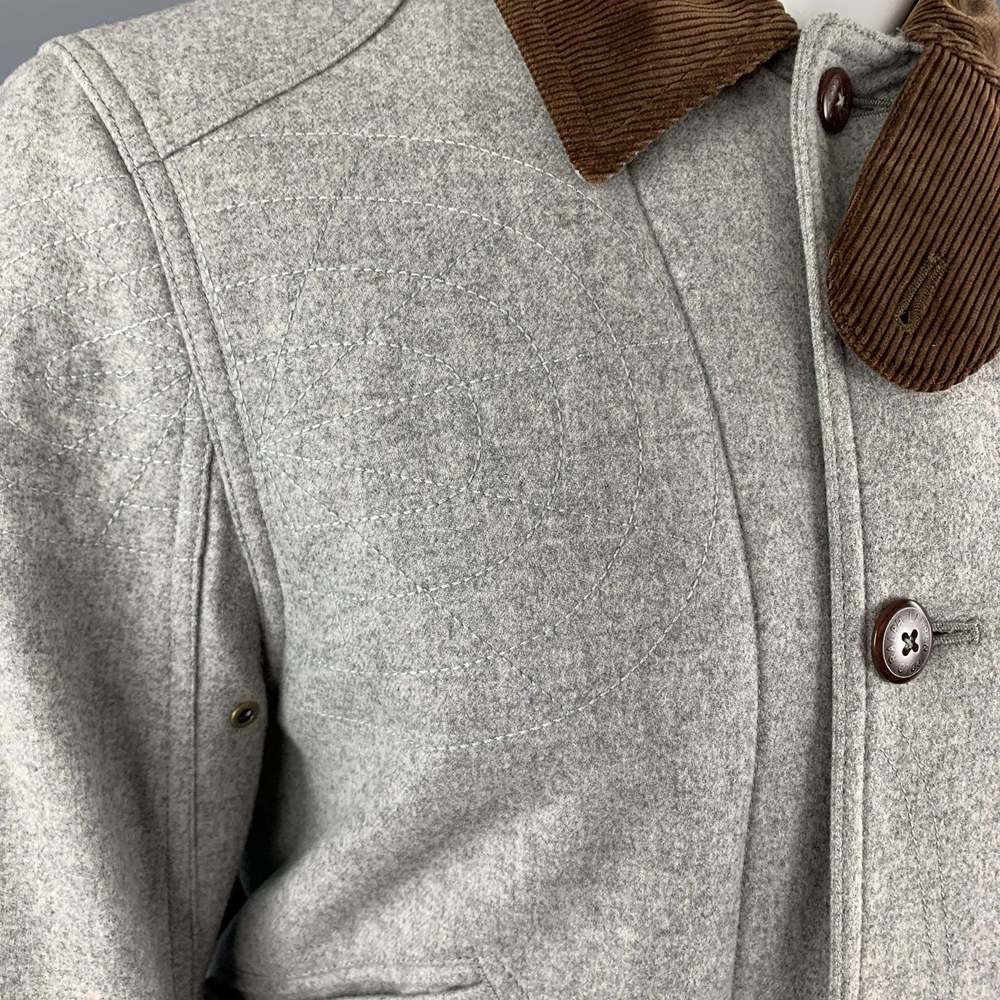 RALPH LAURENLight Grey Heather Brown Corduroy Collar Hunter Jacket - Picture 3 of 10